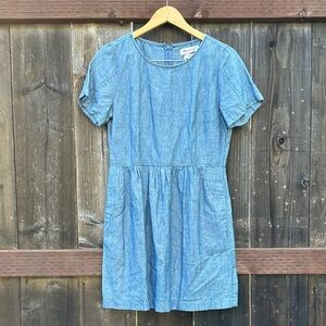 Madewell Chambray Short Sleeve Dress